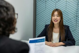 Asian lady being interviewed — JB Manpower Global Recruitment | Philippine Staffing Agency Since 1993